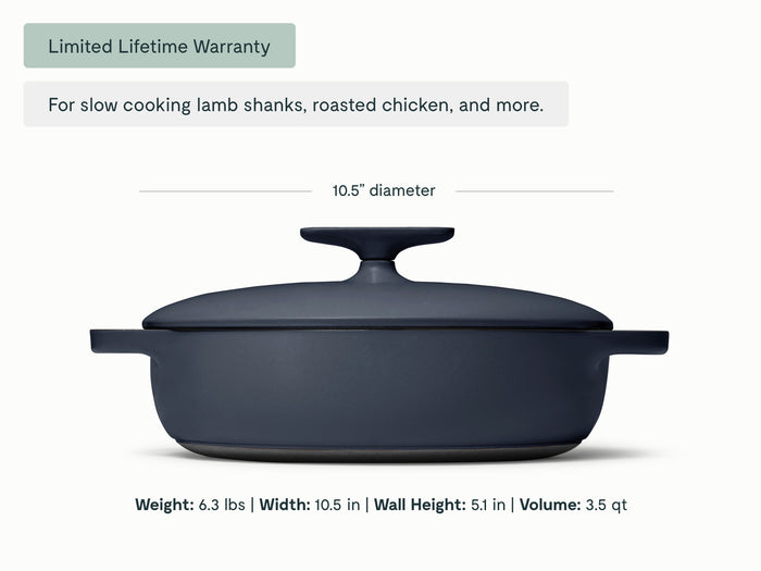 3.5 qt Enameled Cast Iron Braiser