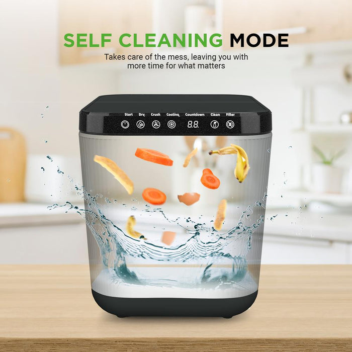 3L Electric Kitchen Composter - Efficient Waste Breakdown, Grey