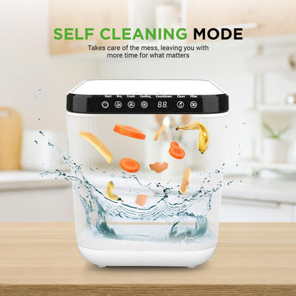3L Electric Kitchen Composter - Odorless, Automatic, White