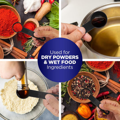 5-Piece Measuring Spoon Set - Precise Measurements - Polypropylene