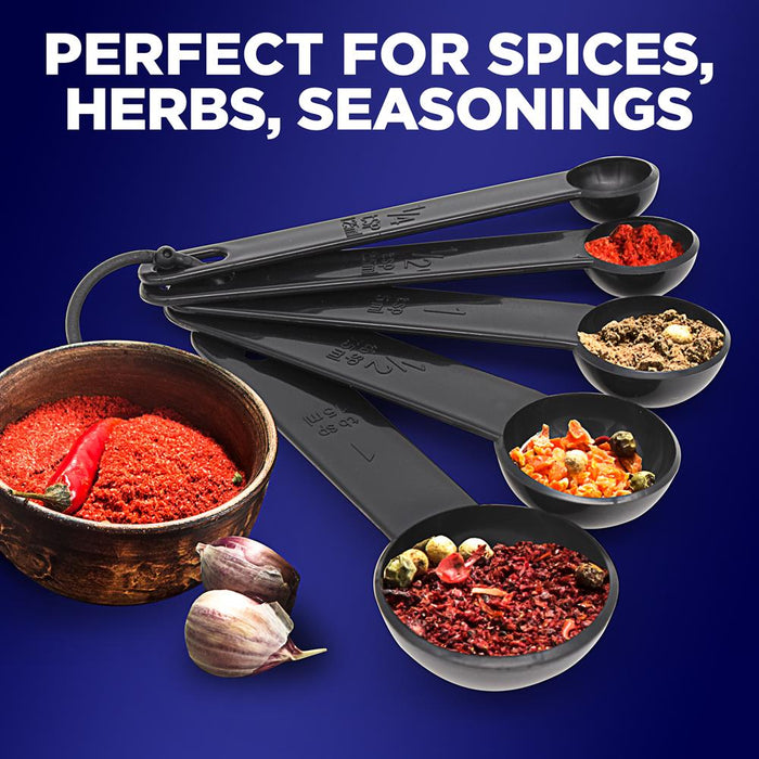 5-Piece Measuring Spoon Set - Precise Measurements - Polypropylene