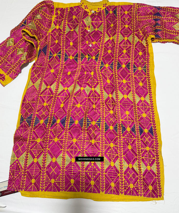 641 Antique Yellow Swat Valley Tunic-Museum-quality Decor and Ethnographic Art Gallery