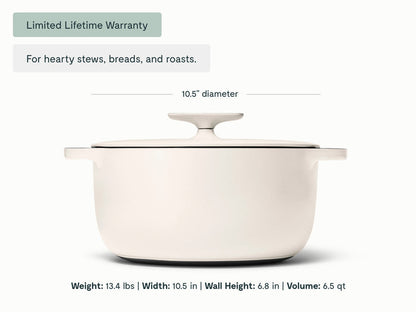 6.5 qt Enameled Cast Iron Dutch Oven
