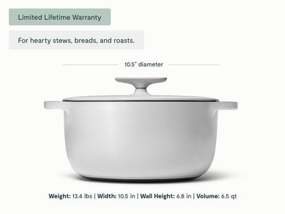 6.5 qt Enameled Cast Iron Dutch Oven