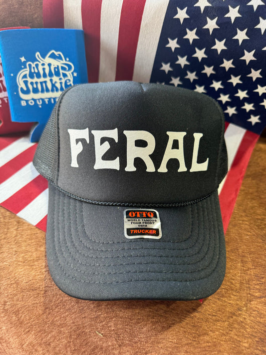Feral Trucker HatBlackOS