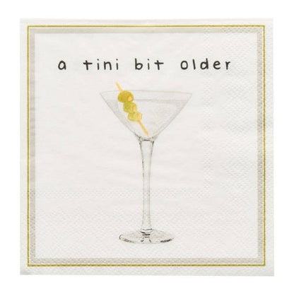 Sophistiplate 'A Tini Bit Older' Cocktail Napkins/26pk