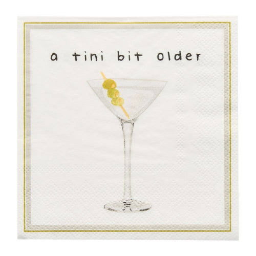 Sophistiplate 'A Tini Bit Older' Cocktail Napkins/26pk