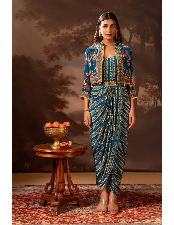 Aarani Drape Dress Set