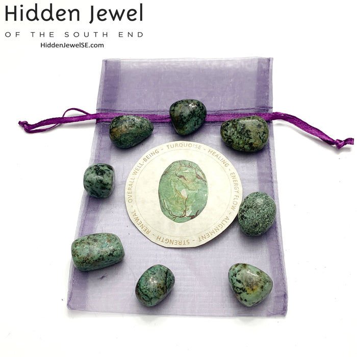 African Turquoise tumbled Gemstone