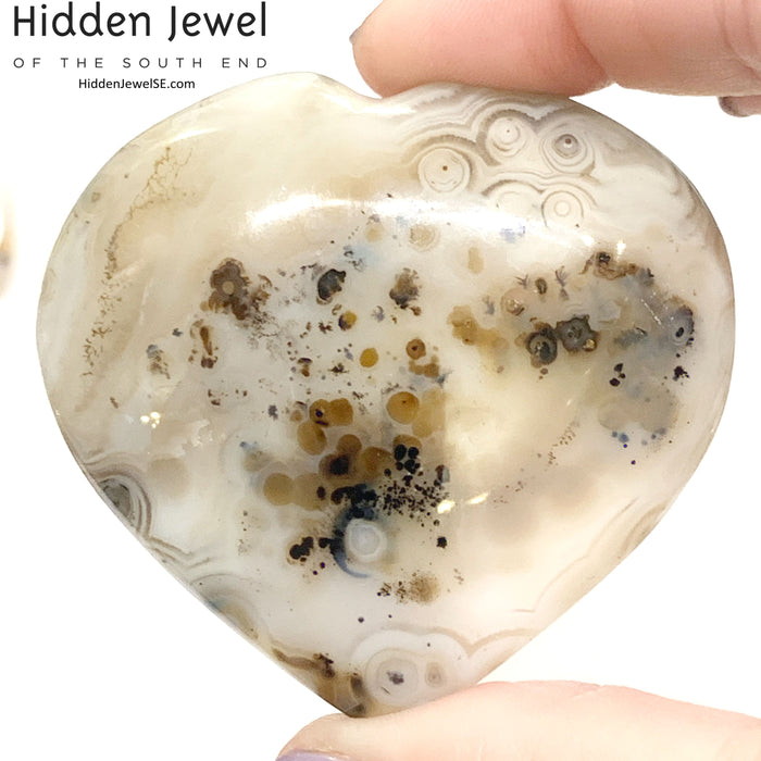 Agate Madagascar Gemstone Hearts, gemstone carvings