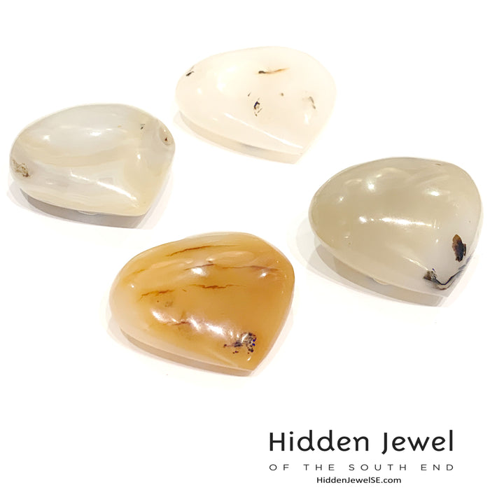 One small Madagascar Agate gemstone heart