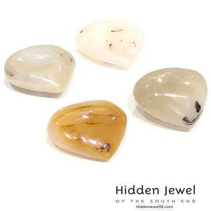 One small Madagascar Agate gemstone heart