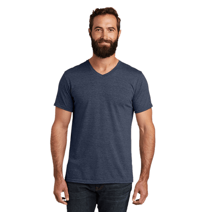XS / Rebel Blue Custom Allmade Unisex Tri-Blend V-Neck T-Shirt - Corporate Gifts