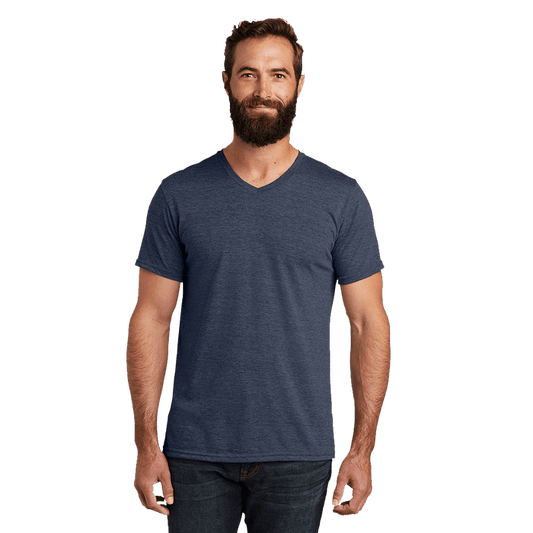 XS / Rebel Blue Custom Allmade Unisex Tri-Blend V-Neck T-Shirt - Corporate Gifts