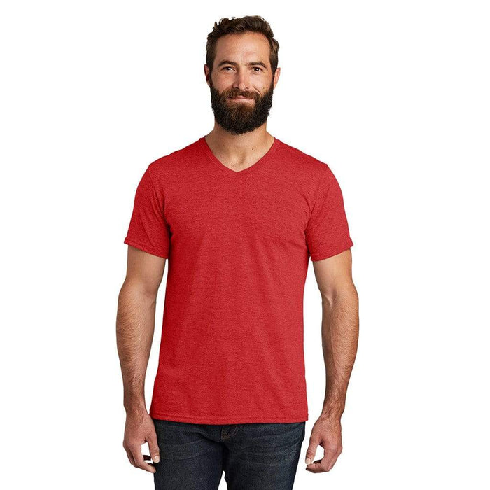 XS / Rise Up Red Custom Allmade Unisex Tri-Blend V-Neck T-Shirt - Corporate Gifts