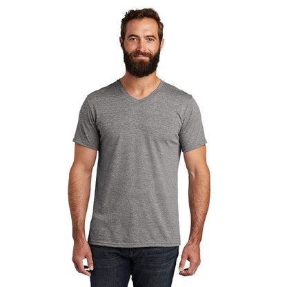 XS / Aluminum Grey Custom Allmade Unisex Tri-Blend V-Neck T-Shirt - Corporate Gifts