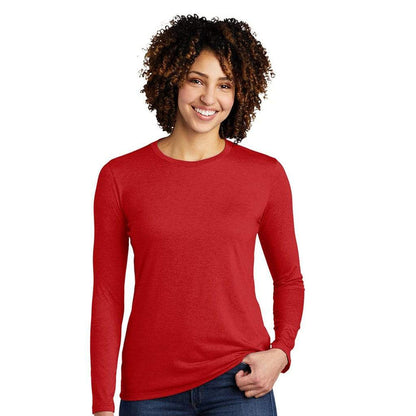 XS / Rise Up Red Custom Allmade Women's Tri-Blend Long Sleeve Crewneck Shirt - Corporate Gifts
