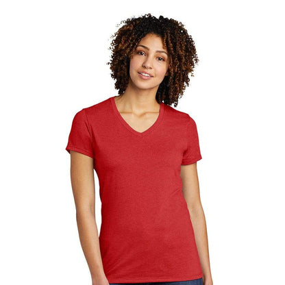 XS / Rise Up Red Custom Allmade Women's Tri-Blend V-Neck T-Shirt - Corporate Gifts