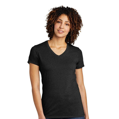 XS / Space Black Custom Allmade Women's Tri-Blend V-Neck T-Shirt - Corporate Gifts
