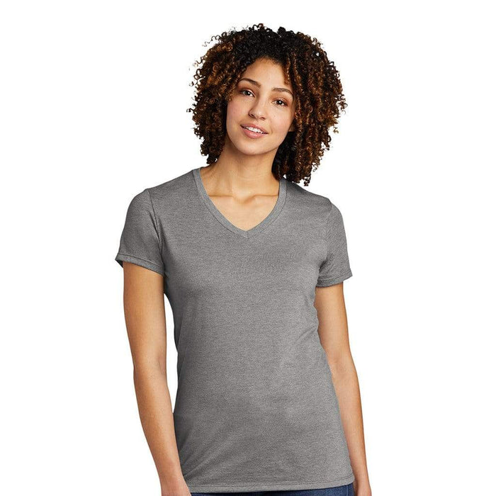 XS / Aluminum Grey Custom Allmade Women's Tri-Blend V-Neck T-Shirt - Corporate Gifts