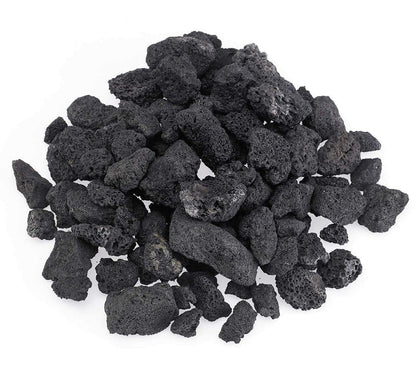 American Fire Glass 10-Pound Black Lava Rock, Medium .5-1 Inch
