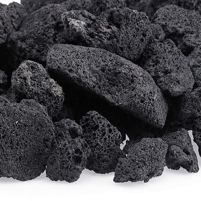 American Fire Glass 10-Pound Black Lava Rock, Medium .5-1 Inch