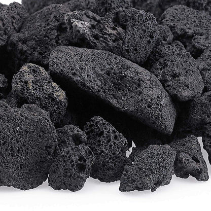 American Fire Glass 10-Pound Black Lava Rock, Medium .5-1 Inch