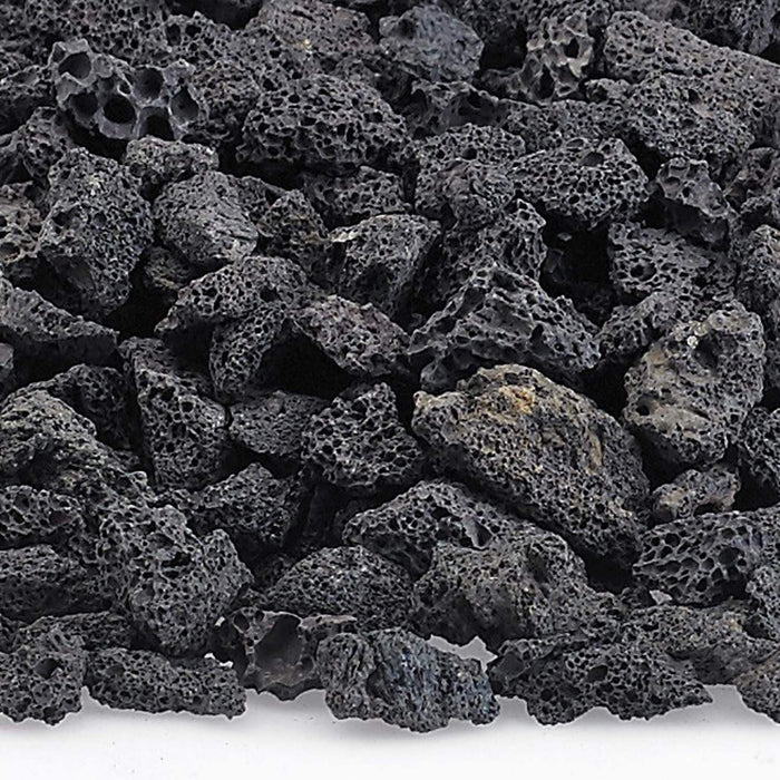 American Fire Glass 10-Pound Black Lava Rock, Small .25-.5 Inch
