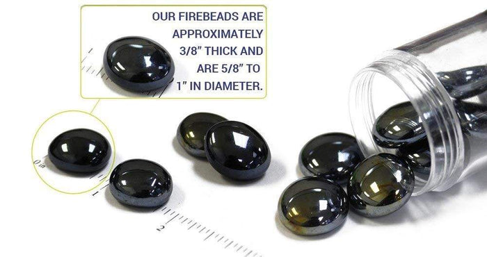 American Fire Glass 1/2-Inch Fire Glass Beads, 10-Pounds, Aqua Blue Luster