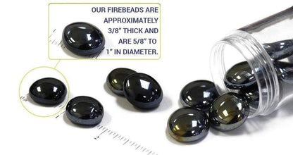 American Fire Glass 1/2-Inch Fire Glass Beads, 10-Pounds, Aqua Blue Luster