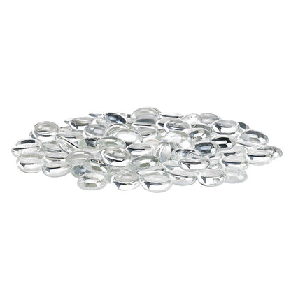 American Fire Glass 1/2-Inch Fire Glass Beads, 10-Pounds, Glacier Ice