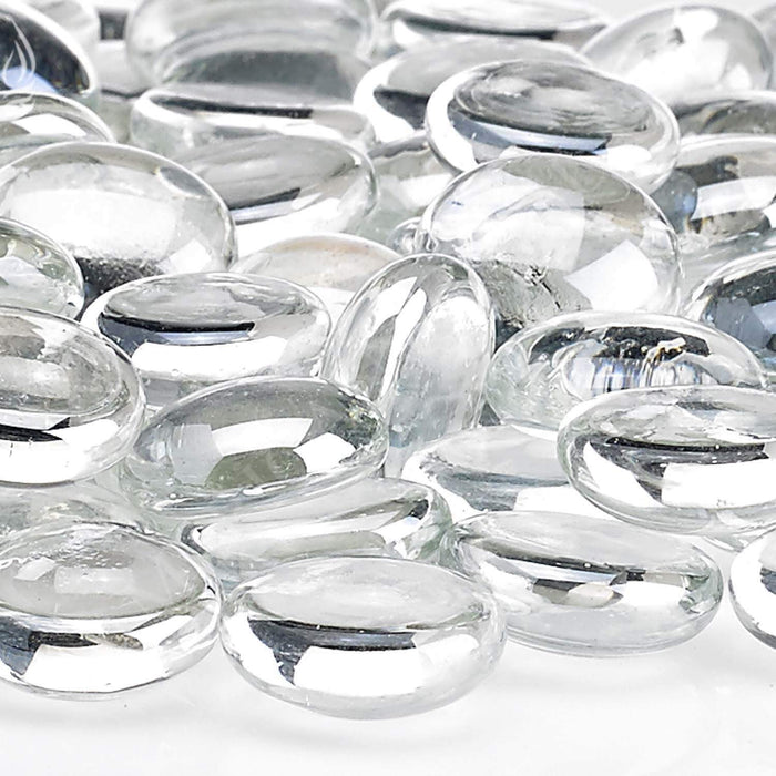 American Fire Glass 1/2-Inch Fire Glass Beads, 10-Pounds, Glacier Ice