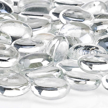 American Fire Glass 1/2-Inch Fire Glass Beads, 10-Pounds, Glacier Ice