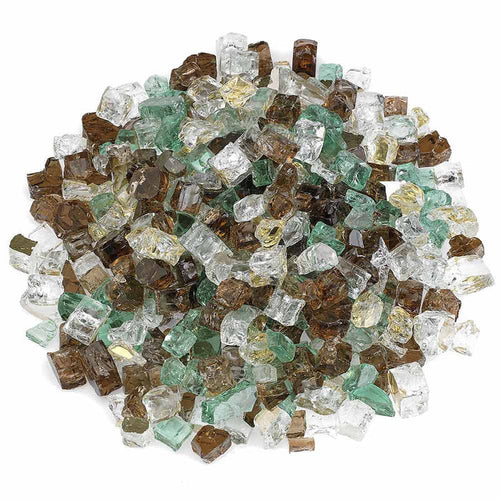 American Fire Glass 1/2-Inch Premium Fire Glass, 10-Pounds, Yosemite Reflective