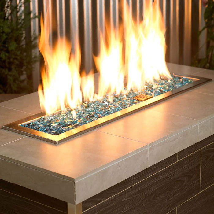 American Fire Glass 1/4-Inch Premium Fire Glass, 10-Pounds, Azuria Reflective