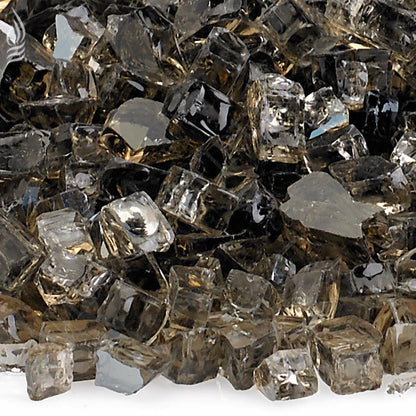 American Fire Glass 1/4-Inch Premium Fire Glass, 10-Pounds, Bronze Reflective