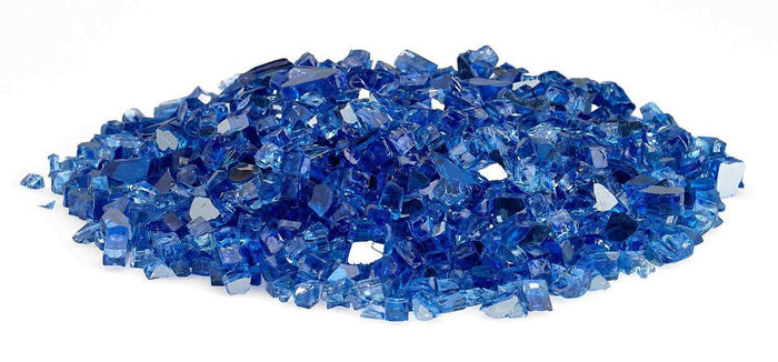 American Fire Glass 1/4-Inch Premium Fire Glass, 10-Pounds, Cobalt Blue Reflective