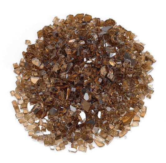 American Fire Glass 1/4-Inch Premium Fire Glass, 10-Pounds, Copper Reflective