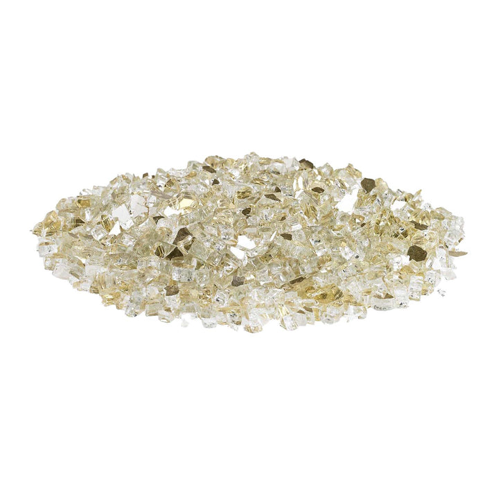American Fire Glass 1/4-Inch Premium Fire Glass, 10-Pounds, Gold Reflective