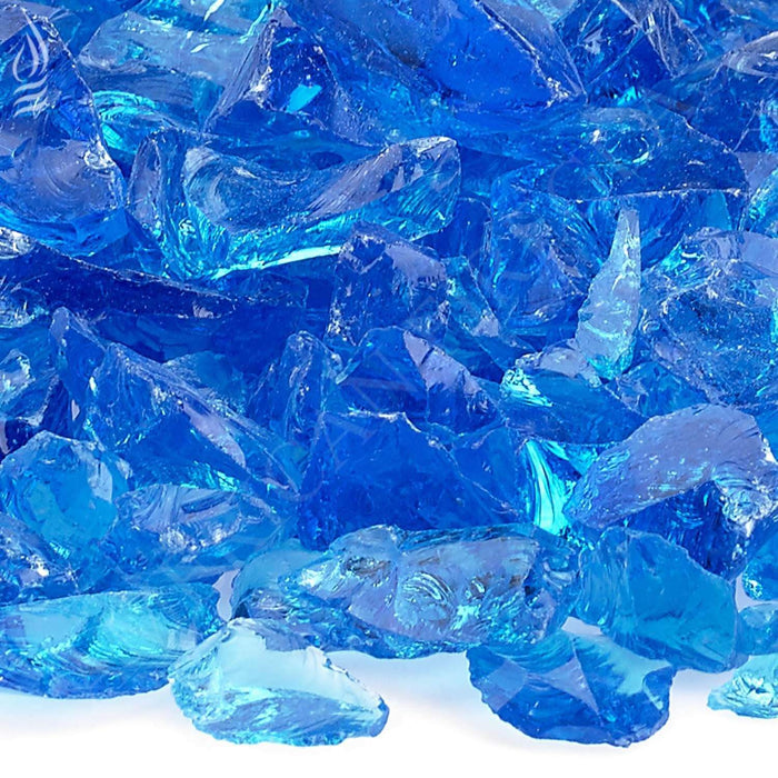 American Fire Glass 3/4-Inch Recycled Fire Glass, 10-Pounds, Turquoise