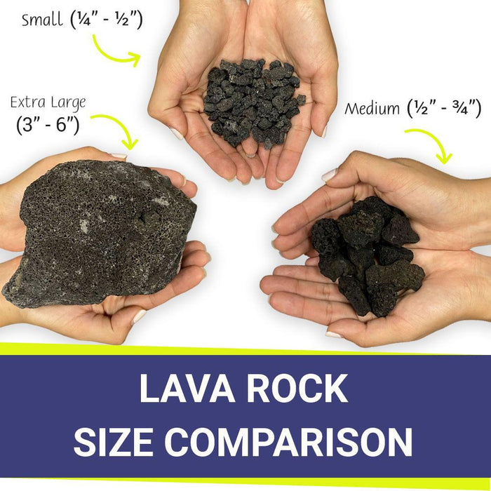American Fire Glass 40-Pound Black Lava Rock, Small .125-.5 Inch