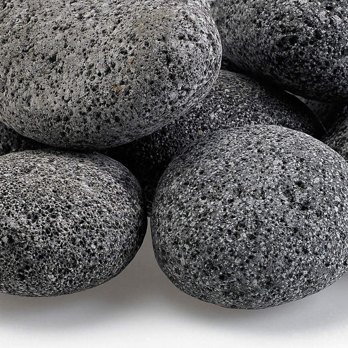 American Fire Glass Gray Lava Stone, 10 pounds, Large 2-4 Inch