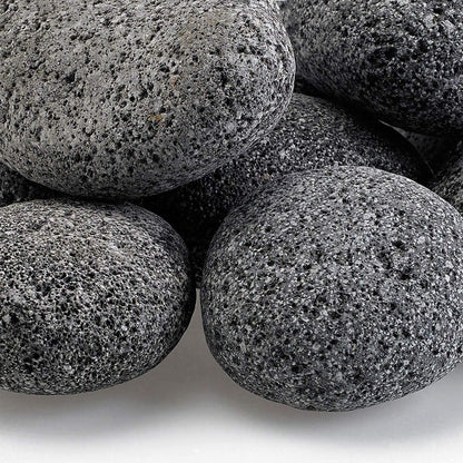 American Fire Glass Gray Lava Stone, 10 pounds, Large 2-4 Inch