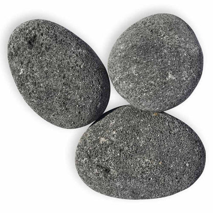 American Fire Glass Gray Lava Stone, 20 pounds, Extra Large 4-6 Inch
