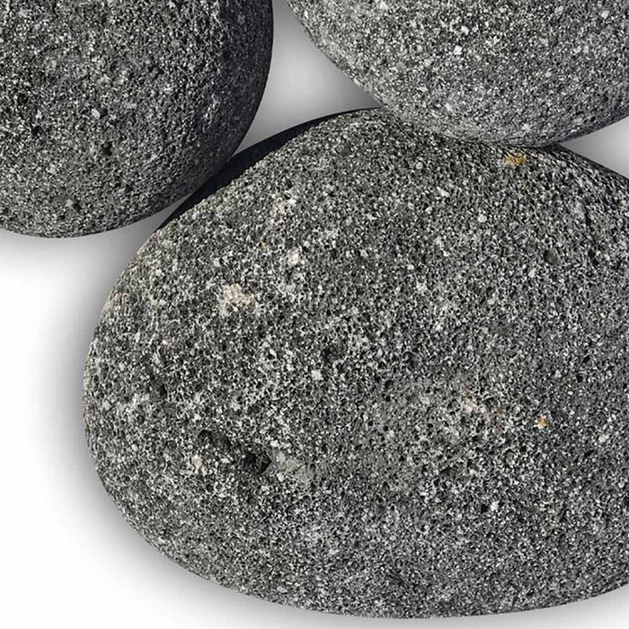 American Fire Glass Gray Lava Stone, 20 pounds, Extra Large 4-6 Inch