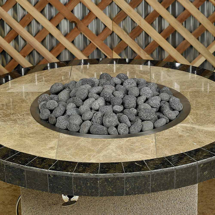 American Fire Glass Gray Lava Stone, 20 pounds, Extra Large 4-6 Inch