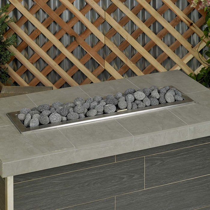 American Fire Glass Gray Lava Stone, 20 pounds, Extra Large 4-6 Inch