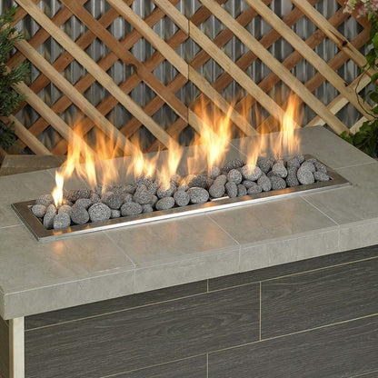 American Fire Glass Gray Lava Stone, 20 pounds, Extra Large 4-6 Inch