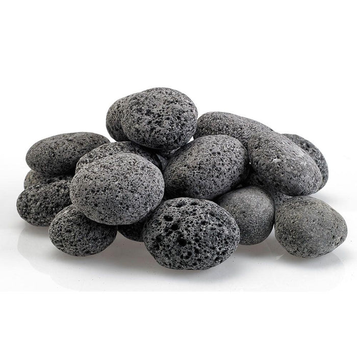 American Fire Glass Gray Lava Stone, 20 pounds, Medium 1-2 Inch
