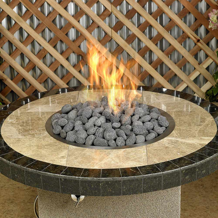 American Fire Glass Gray Lava Stone, 20 pounds, Medium 1-2 Inch